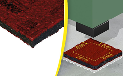 PLAQUE ANTI-VIBRATOIRE GRIPSOL 15mm 5 Kg/cm²